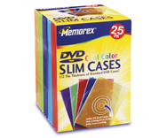 Milwaukee PC - Memorex Color Slim DVD Storage Cases 25Pk 32021987