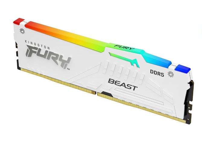 Milwaukee PC - Kingston FURY Beast White RGB 32GB DDR5-5200MHz, AMD EXPO, DIMM