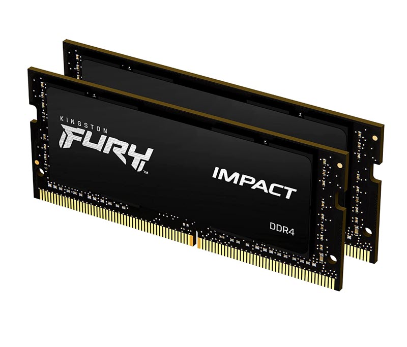 Milwaukee PC - Kingston FURY Impact 64GB Kit (32GB x2), DDR4-3200MHz, SODIMM, Black