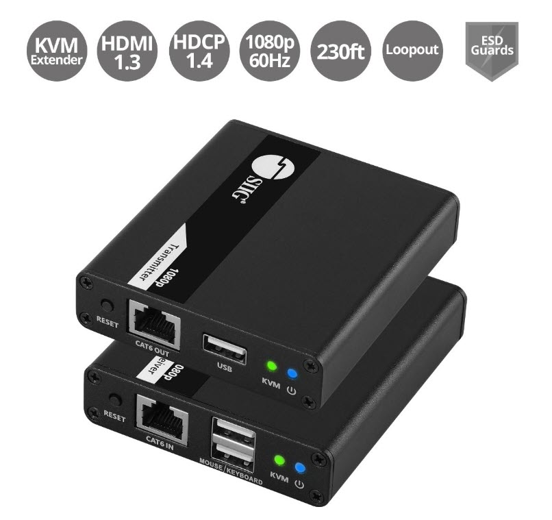 Milwaukee PC - SIIG HDMI USB KVM Over Cat6 Extender - 70m