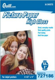 Milwaukee PC - Quill Brand Premium Photo Paper for Inkjet Printers; 8.5 x 11", Glossy, 30 Sheets Per Pack