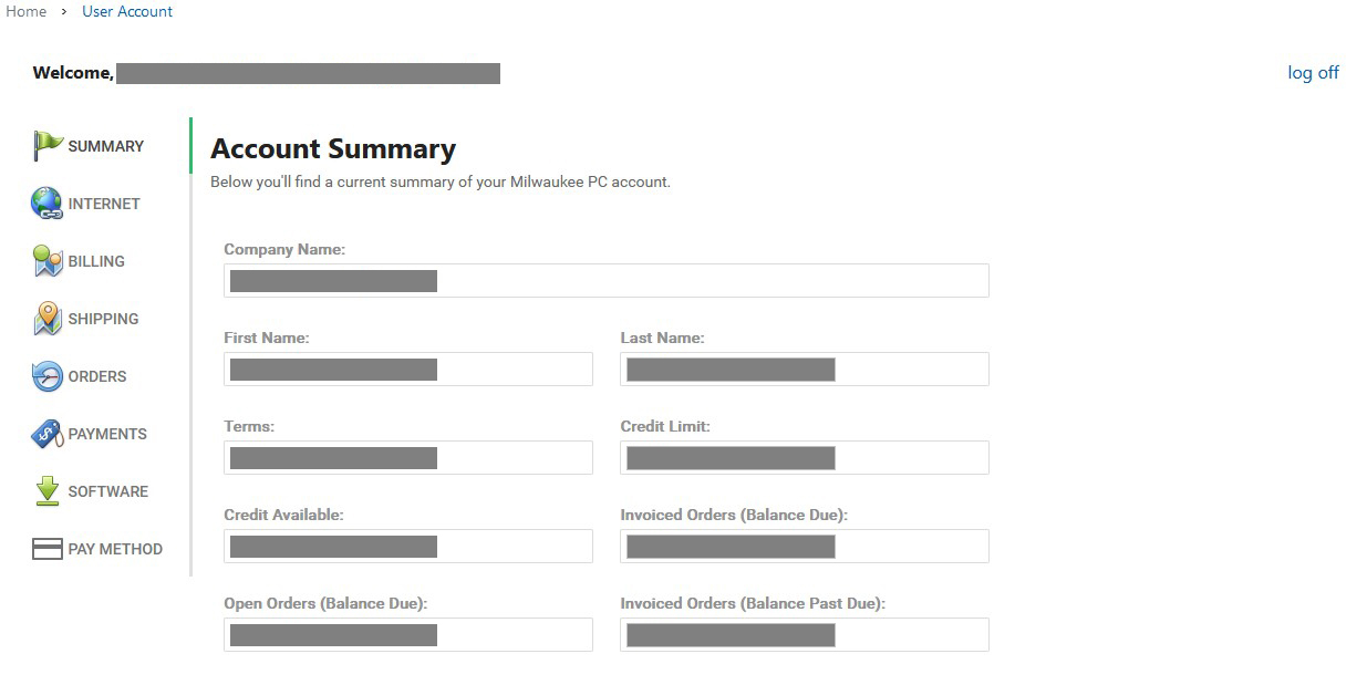 Billing Information Page