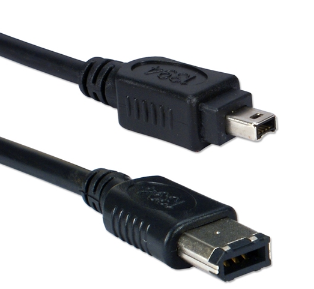 Milwaukee PC - QVS 10ft IEEE1394 FireWire/i.Link 6Pin to 4Pin A/V Black Cable