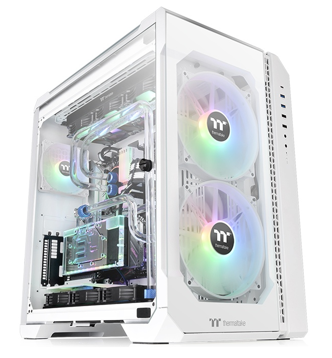 Milwaukee PC - ThermalTake View 51 TG ARGB Snow - Full ATX, No PS, 2x200mm ARGB fans, 1x120mm ARGB Fan, TG Windows