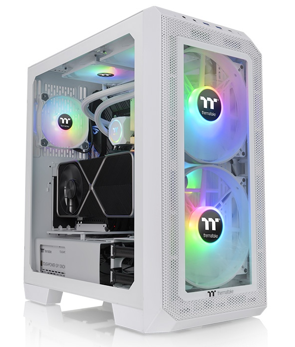Milwaukee PC - Thermaltake View 300 MX White (Snow) - No PS, Mid ATX, ARGB, TG, 3xARGB Fans
