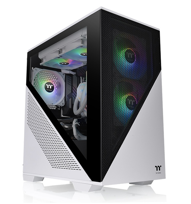 Milwaukee PC - Thermaltake Divider 170 White ARGB- MicroATX, No PS, 2xARGB Fans, TG