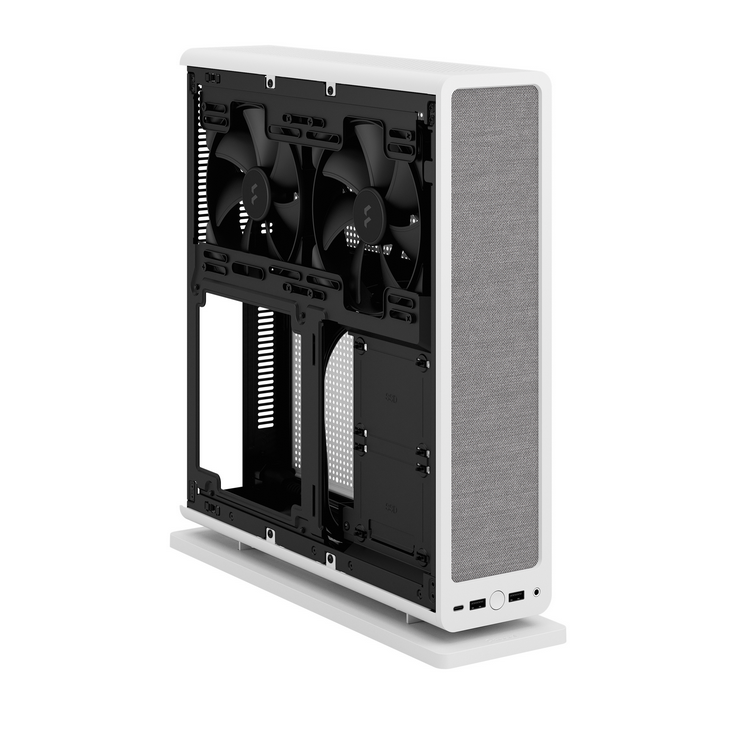 Milwaukee PC - Fractal Design Ridge SSF Case - Mini ITX, 2x140mm Fans, White