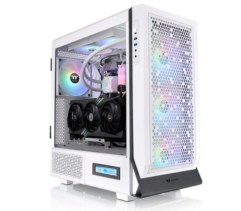 Milwaukee PC - Ceres 500 White - Mid ATX, No PS, TG, 4x140mm ARGB Fans