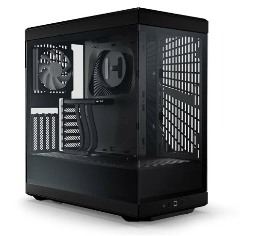 Milwaukee PC - HYTE Y40 Black - Mid ATX, No PS, TG, w/PCIe 4.0 Riser/cable