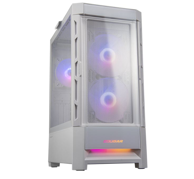 Milwaukee PC - Cougar DuoFace RGB White - Mid ATX, No PS, TG Side, ARGB, 190mm CPU Clearance