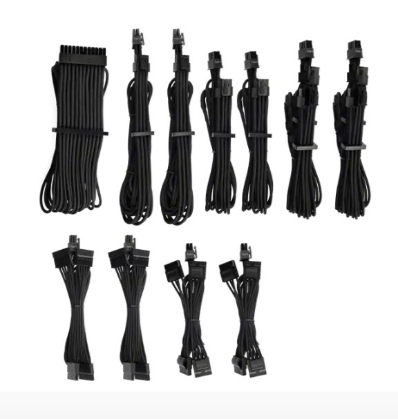 Milwaukee PC - Corsair Premium Individually Sleeved PSU Cables Pro Kit Type 4 Gen 4 – Black