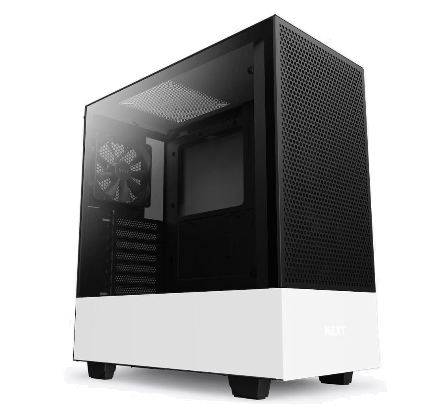 Milwaukee PC - NZXT H510 Flow White/Black - Mid ATX, No PS, TG Side