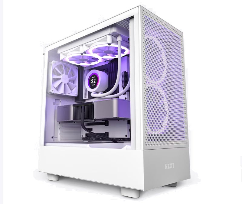 Milwaukee PC - NZXT H5 Flow White - Mid ATX, No PS, TG Side