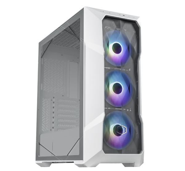 Milwaukee PC - Cooler Master TD500 Mesh V2 ARGB ATX White  Mid-Tower - No PSU, 3xARGB 120mm Fans, TG 
