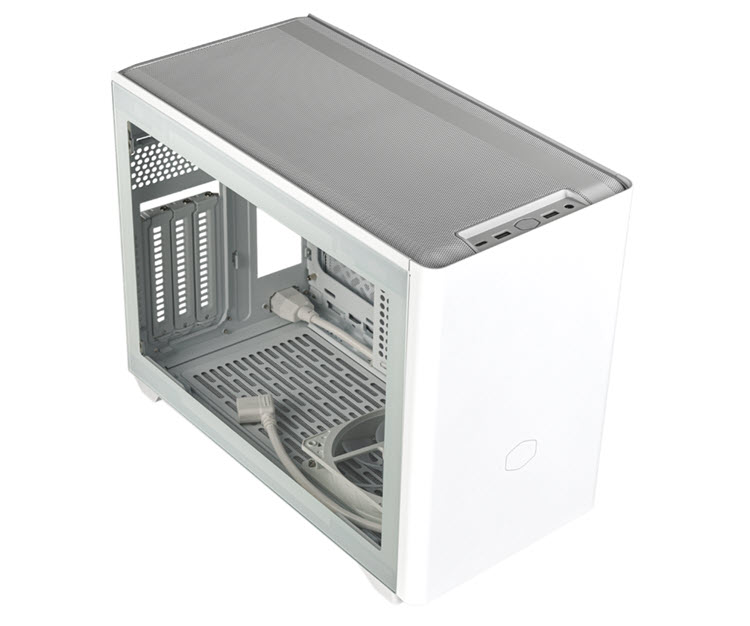 Milwaukee PC - Cooler Master NR200P V2 (White) - No PSU, Mini-ITX, 1 x120mm PWM Fan, GPU Holder, TG