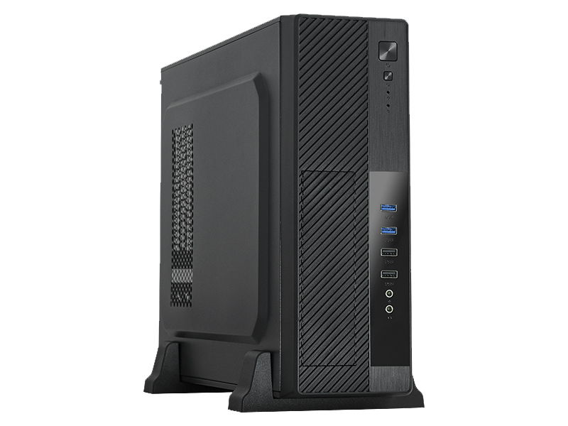 Milwaukee PC - Milwaukee PC M16 Case (Black) - FlexATX/MATX w/400W SFX PS, 75mm CPU height, 250mm LP GPU length
