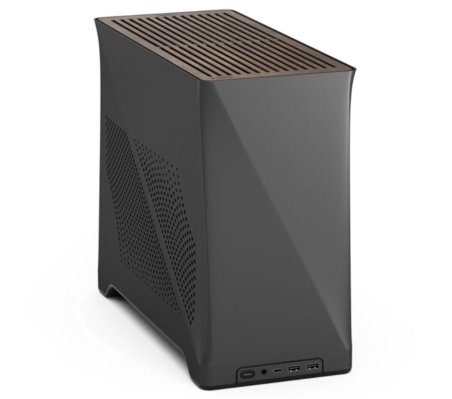 Milwaukee PC - Fractal-Design Era 2 (Charcoal Gray) - No PS, mITX, 2xAspect 12 PWM Fans, SSF Ready, SFX-L PS, Walnut Vent Panel 
