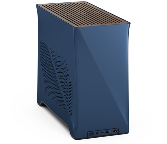Milwaukee PC - Fractal-Design Era 2 (Midnight Blue) - No PS, mITX, 2xAspect 12 PWM Fans, SSF Ready, SFX-L PS, Walnut Vent Panel