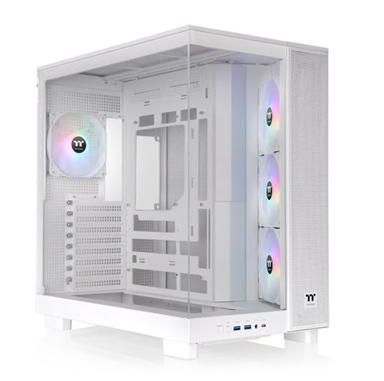 Milwaukee PC - Thermaltake View 380 XL TG ARGB(White) - No PSU, Dual Chamber, 4xARGB Fans, 2 x TG