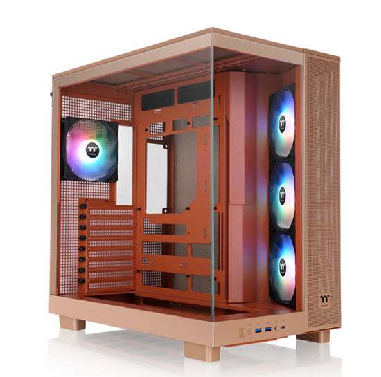 Milwaukee PC - Thermaltake View 380 XL TG ARGB(Gravel Sand) - No PSU, Dual Chamber, 4xARGB Fans, 2 x TG