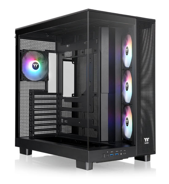 Milwaukee PC - Thermaltake View 380 XL TG ARGB(Black) - No PSU, Dual Chamber, 4xARGB Fans, 2 x TG 