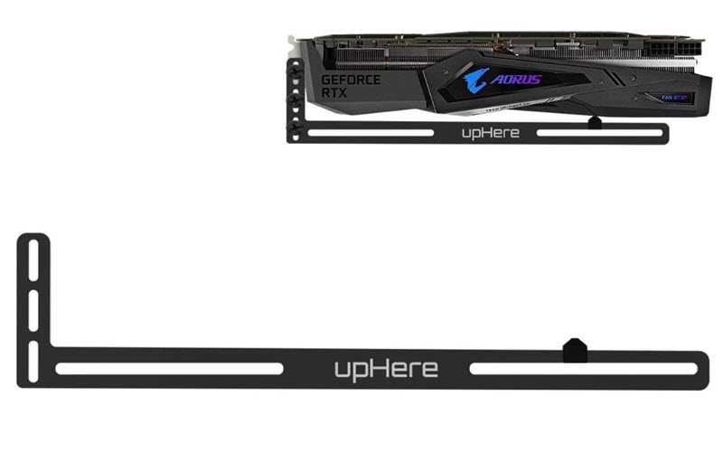 Milwaukee PC - upHere Graphics Card Brace Support - Black, Aluminum