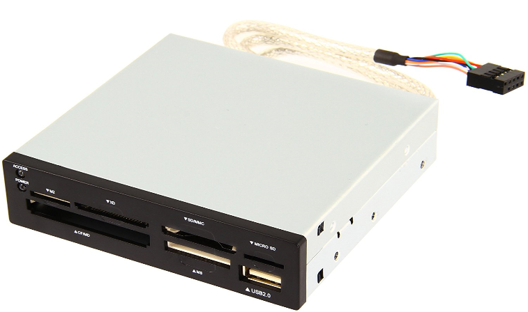 Milwaukee PC - Sabrent 7 Slot USB 2.0 Internal Memory Card Reader, Black
