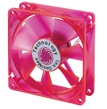 Milwaukee PC - Coolmax 80mm UV Crystal LED Cooling Case Fan - Red
