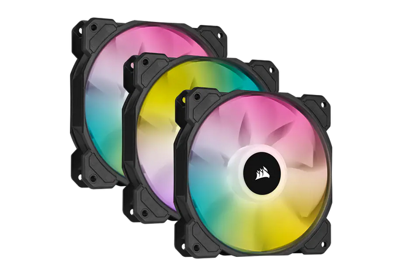 Milwaukee PC - CORSAIR 3pk iCUE SP120 RGB ELITE Performance 120mm PWM Fan — Triple Pack with Lighting Node CORE