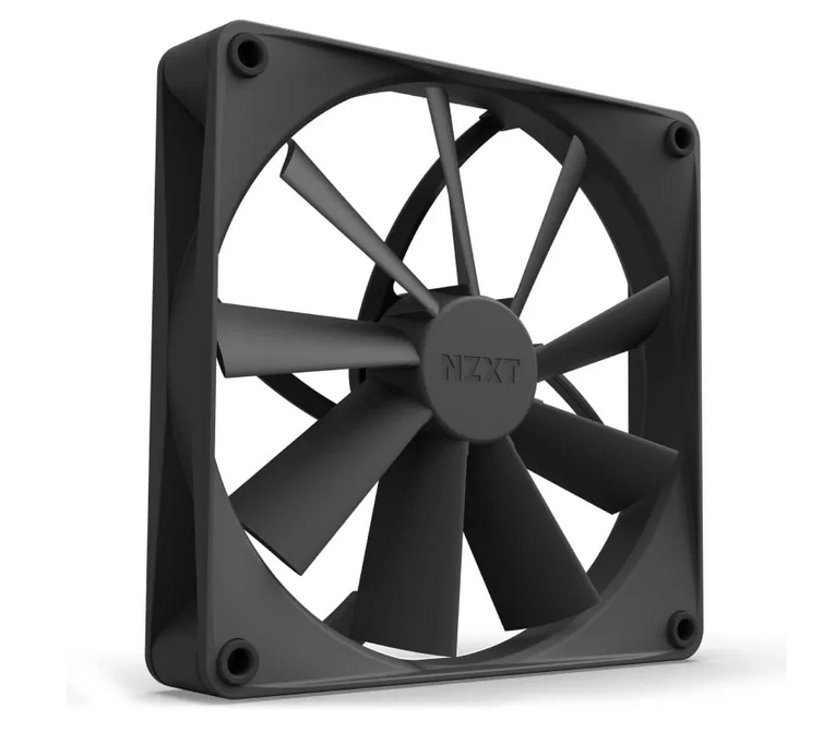 Milwaukee PC - NZXT F140Q 140mm Quiet Airflow Fan (Black) - 4-pin PWM, 18-23dBA, 42-101 CFM