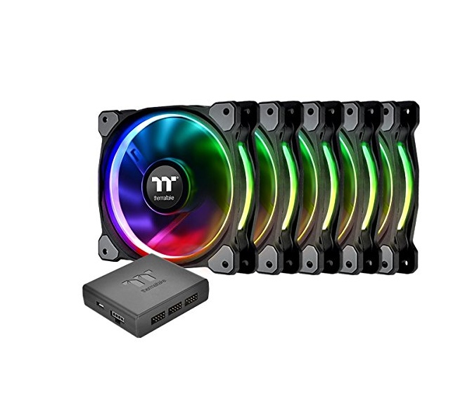 Milwaukee PC - Thermaltake Riing+12 TT Premium (5 Pack) - 120mm, ARGB, Incl. 1 Fan Hub
