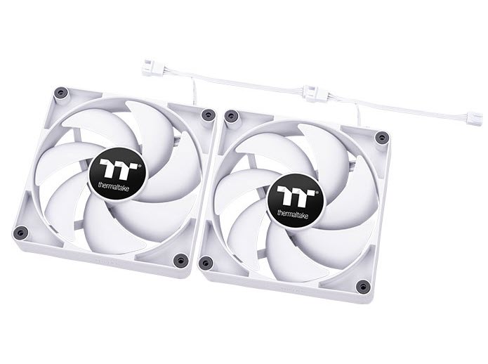 Milwaukee PC - Thermaltake CT120 PC Fan  120mm, 2 Pk, White