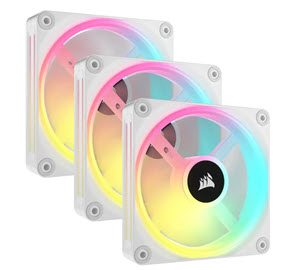 Milwaukee PC - iCUE LINK QX120 RGB 120mm PWM PC Fans Starter Kit with iCUE LINK System Hub - Hub, 3xFans, White