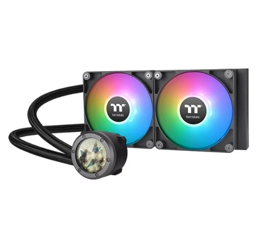 Milwaukee PC - ThermalTake TH240 V2 Ultra ARGB Sync AIO Liquid Cooler - AMD/Intel, 2.1" LCD Display 