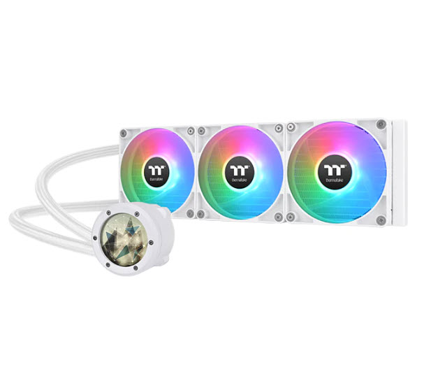 Milwaukee PC - Thermaltake TH420 V2 Ultra ARGB Sync AIO Liquid Cooler - Snow Edition - AMD/Intel, 2.1" LCD