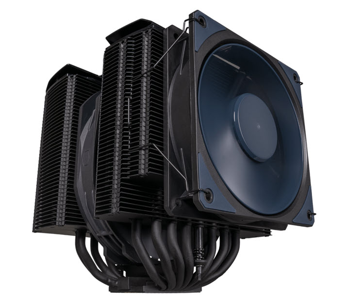 Milwaukee PC - Cooler Master MasterAir MA824 Stealth - AMD/Intel, Dual Tower, Push-Pull, 135mm Fan, 120mm Fan,   Black 