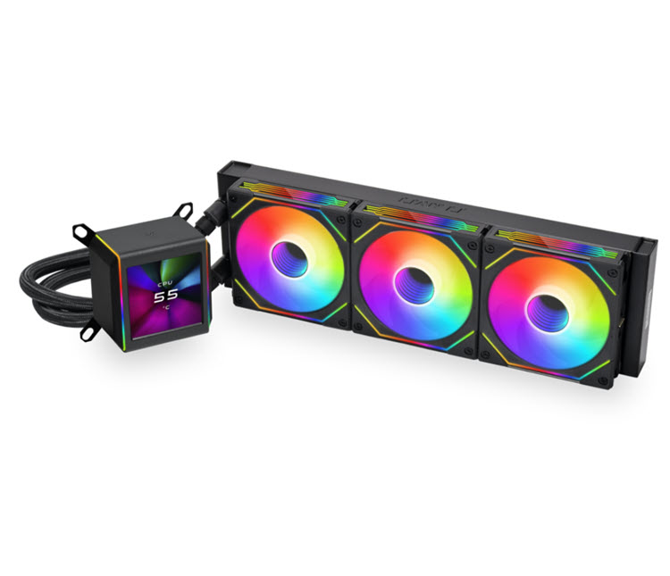 Milwaukee PC - Lian-Li Fan Galahad II LCD SL-INF 360 Black - AMD/Intel, 360mm Liquid Cooler, LCD on Pump, Infinity Fans