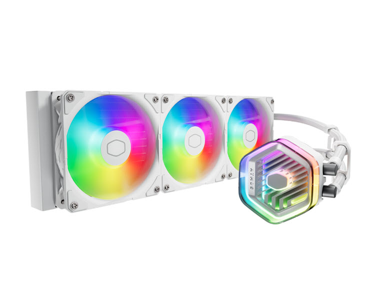 Milwaukee PC - CoolerMaster MASTERLIQUID 360 ATMOS AIO CPU Cooler WHITE - AMD/Intel, ARGB