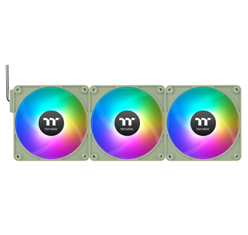 Milwaukee PC - Thermaltake CT140 EX ARGB Sync PWM PC Cooling Fan Matcha Green (3-Fan Pack)