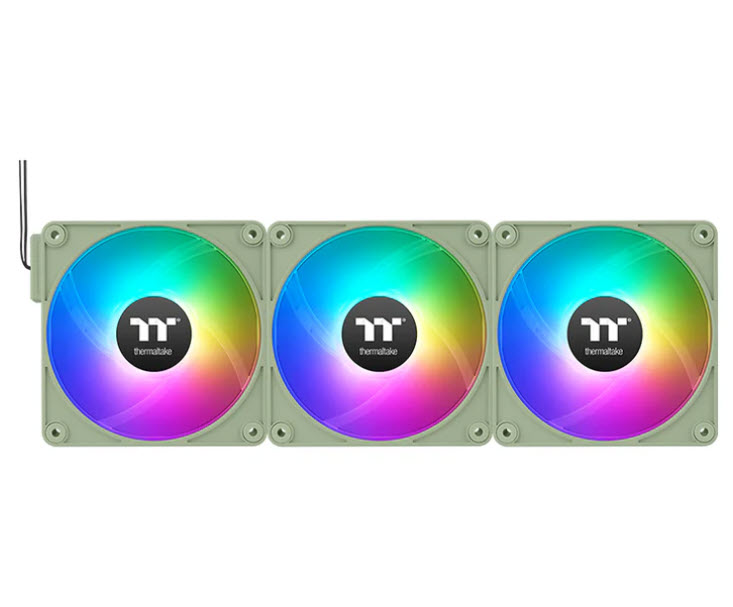 Milwaukee PC - Thermaltake CT140 EX Reverse ARGB Sync PWM PC Cooling Fan Matcha Green (3-Fan Pack)