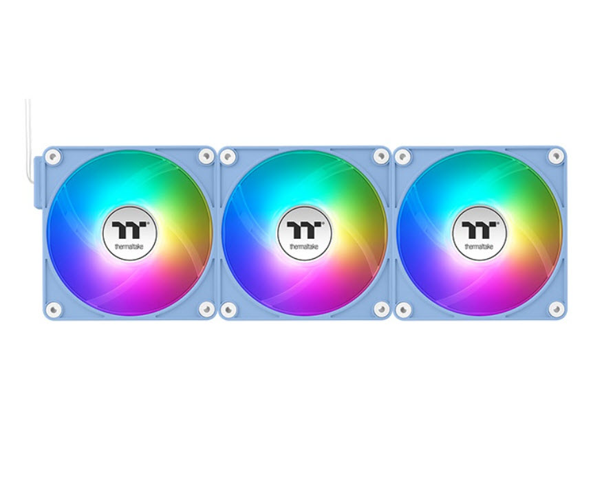 Milwaukee PC - Thermaltake CT140 EX ARGB Sync PWM PC Cooling Fan Hydrangea Blue (3-Fan Pack)