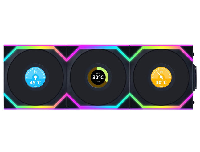 Milwaukee PC - Lian-Li UNI FAN SL 120 LCD (Black) 3-Pack 120mm Wireless RGB Fan - includes transmitter
