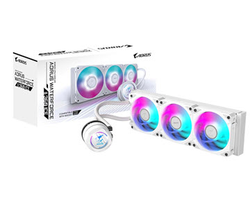 Milwaukee PC - Gigabyte AORUS WATERFORCE II 360 ICE(White) AIO Liquid CPU Cooler - AMD AM5/AM4 - Intel 1851/1700/1200/115x