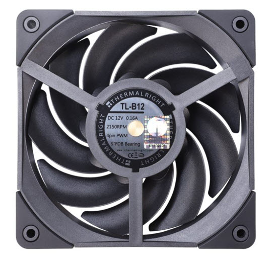 Milwaukee PC - Thermalright TL-B12 (Black) 120mm  Static Pressure fan - PWM, 2150RPM, S-FDB bearing