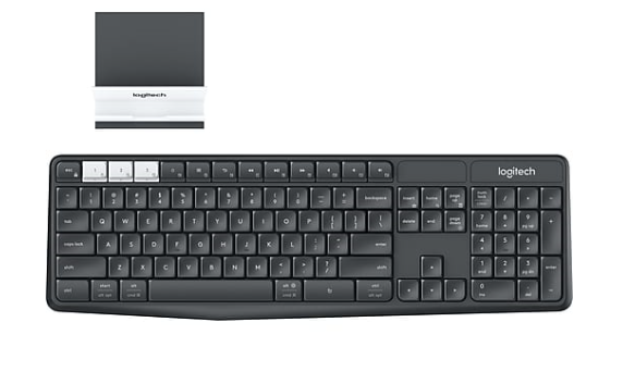 Milwaukee PC - K375s MULTI-DEVICE Wireless Keyboard and Stand Combo 
