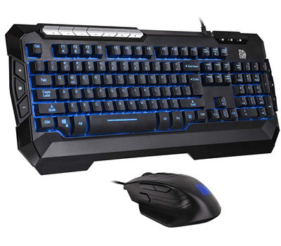 Milwaukee PC - Thermaltake Commander Combo V2 Keyboard/Mouse set (R/B/P color LEDs)