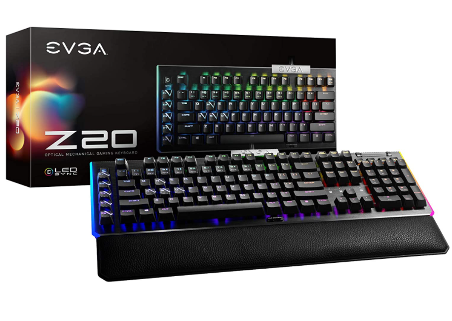 Milwaukee PC - EVGA Z20 RGB Keyboard - Optical Mechanical (Clicky) Switches, Macro Switches