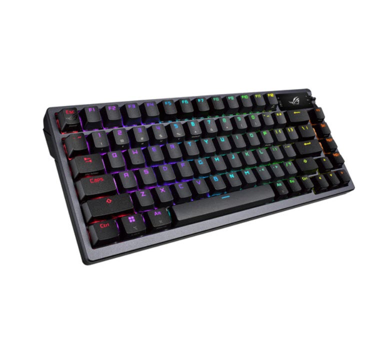Milwaukee PC - Asus  ROG AZOTH Gaming Keyboard, Blue Switches, RGB, 2"OLED, Black