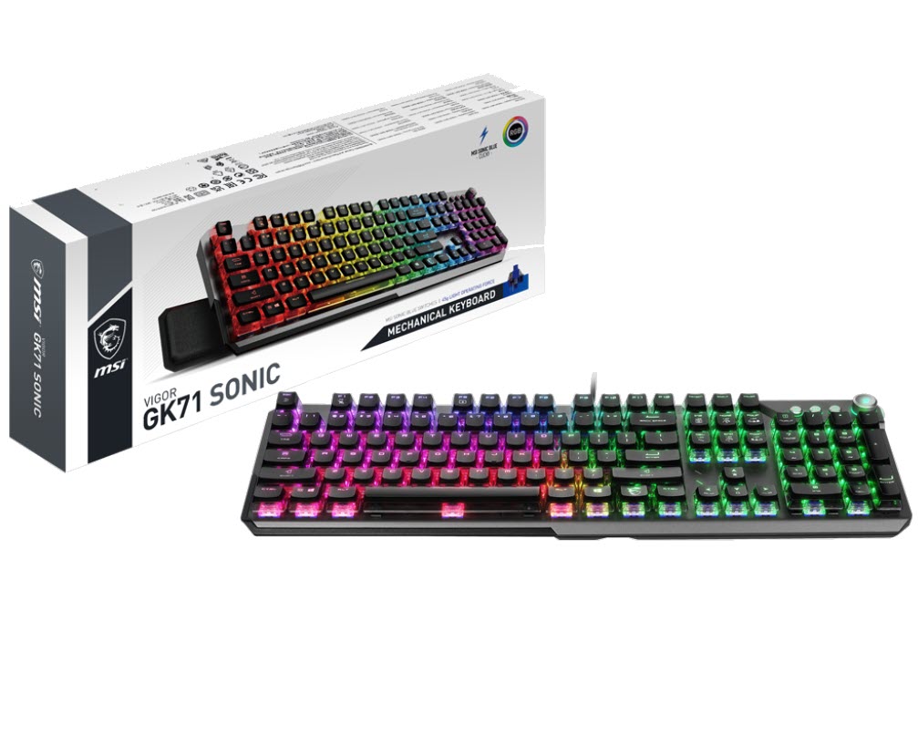 Milwaukee PC - MSI VIGOR GK71 SONIC BLUE SWITCHES KEYBOARD