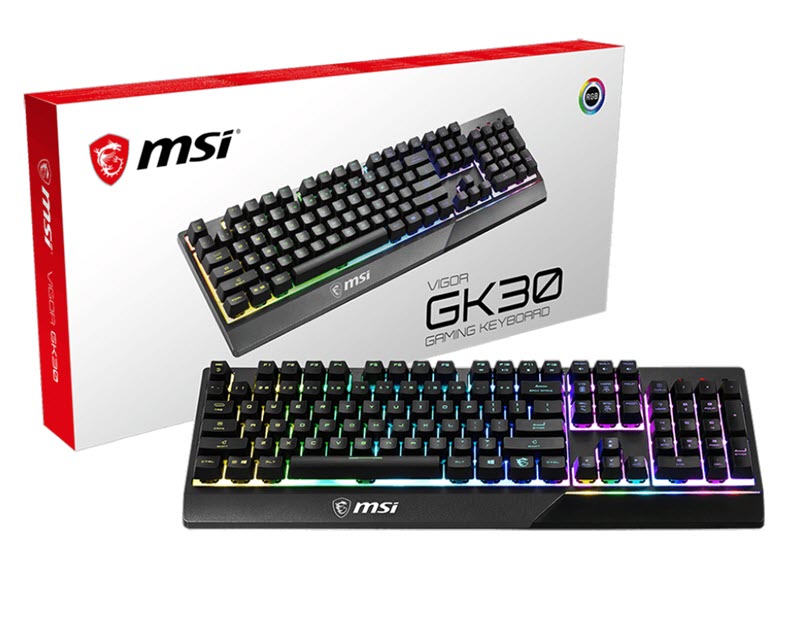 Milwaukee PC - MSI VIGOR GK30 GAMING KEYBOARD. RGB LED 